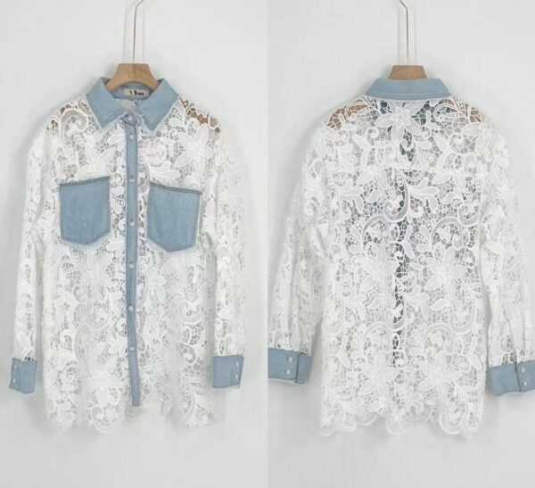 33 Chemise dentelle & denim chic