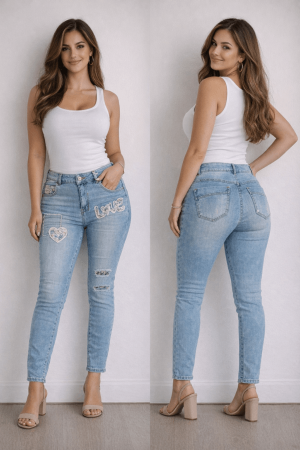 Jean bleu en denim