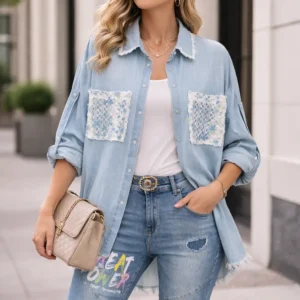 Jean en denim bleu clair