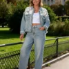 Veste dentelle florale