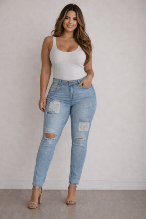 Jean denim bleu clair