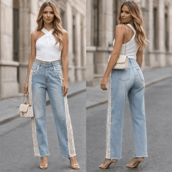 Jean denim bleu clair