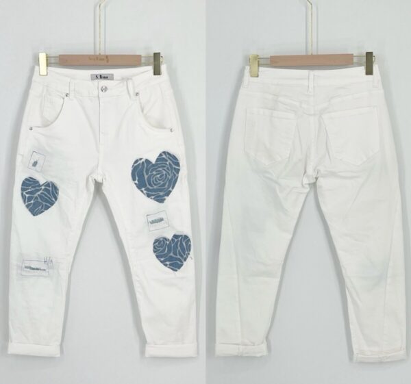 Jean boy-friend blanc