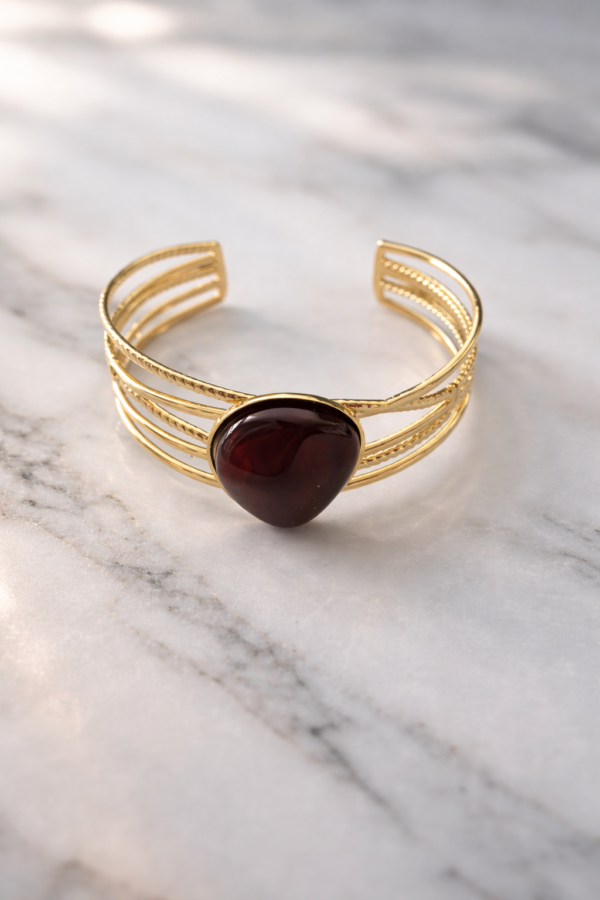 Bracelet manchette en acier inoxydable