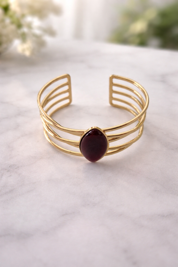 Bracelet manchette en acier inoxydable