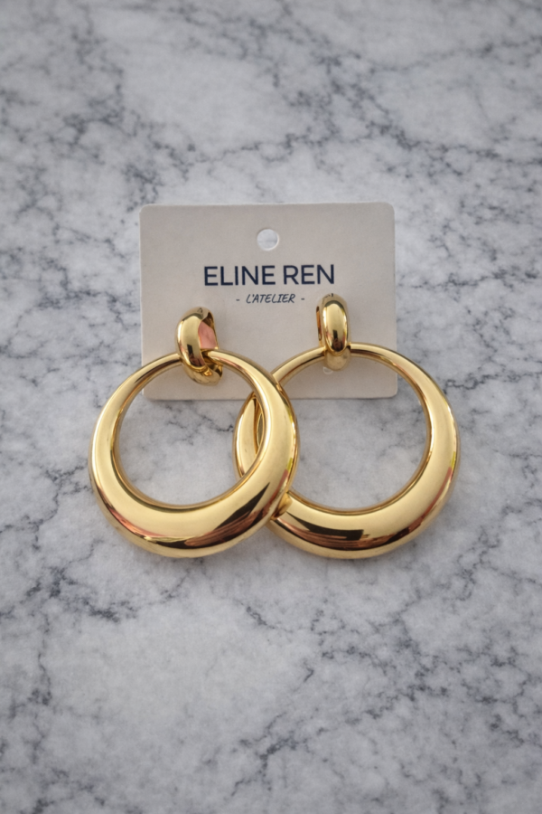 Boucles d’oreilles en acier inoxydable doré