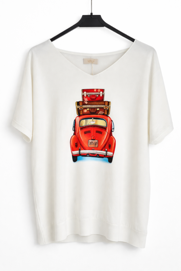 T-shirt blanc en maille