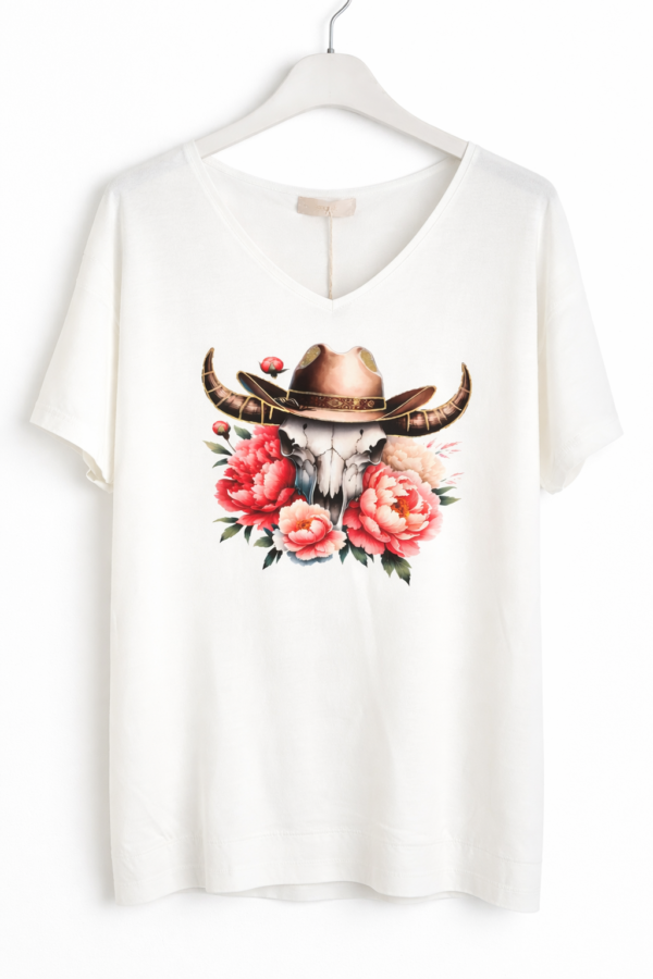 T-shirt blanc en maille