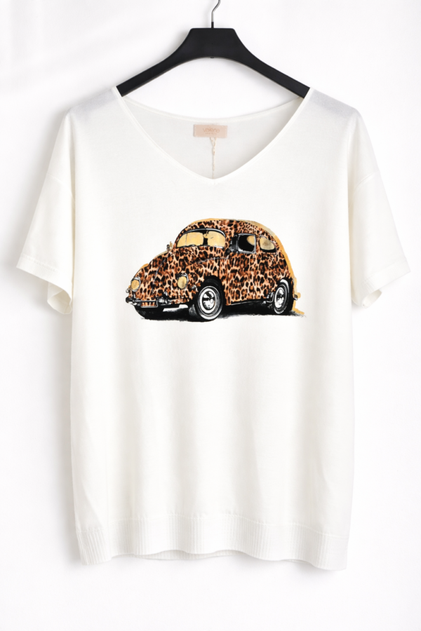T-shirt blanc en maille